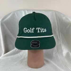 Golf Titts Golf Snapback Cap Green With White Embroidered